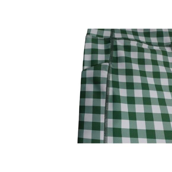 New Tuckernuck Women's Green Gingham Biker Shorts Size S Activewear 1868-22 - Picture 5 of 7